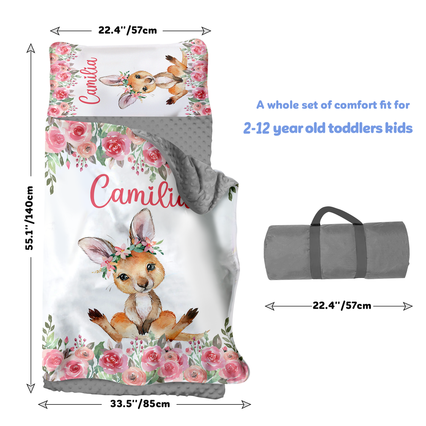 Personalized Nap Mat Kangaroo 03 Edition