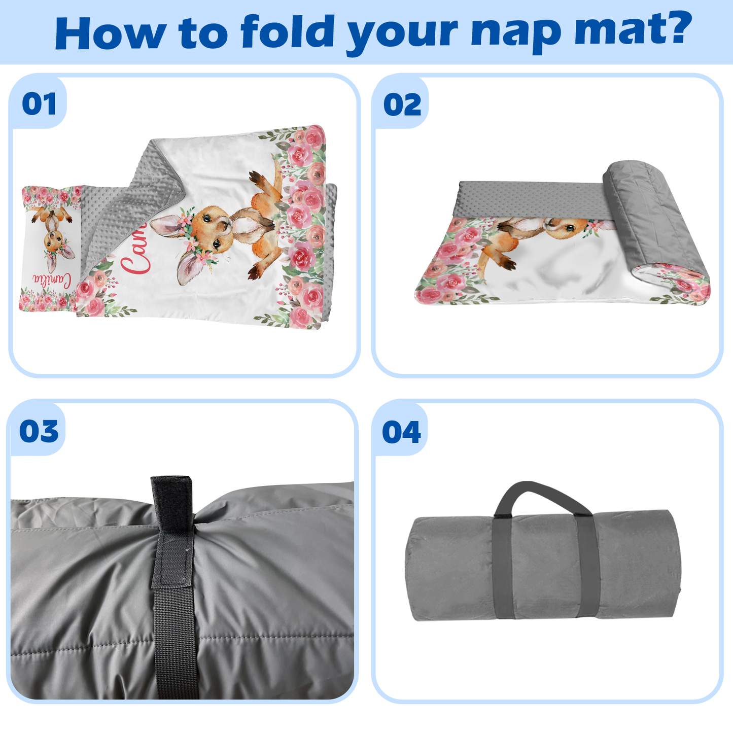 Personalized Nap Mat Kangaroo 03 Edition