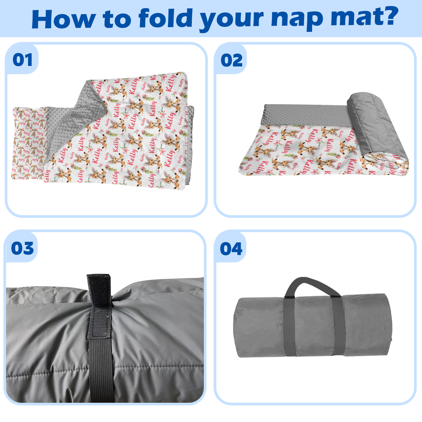 Personalized Nap Mat Kangaroo 02 Edition