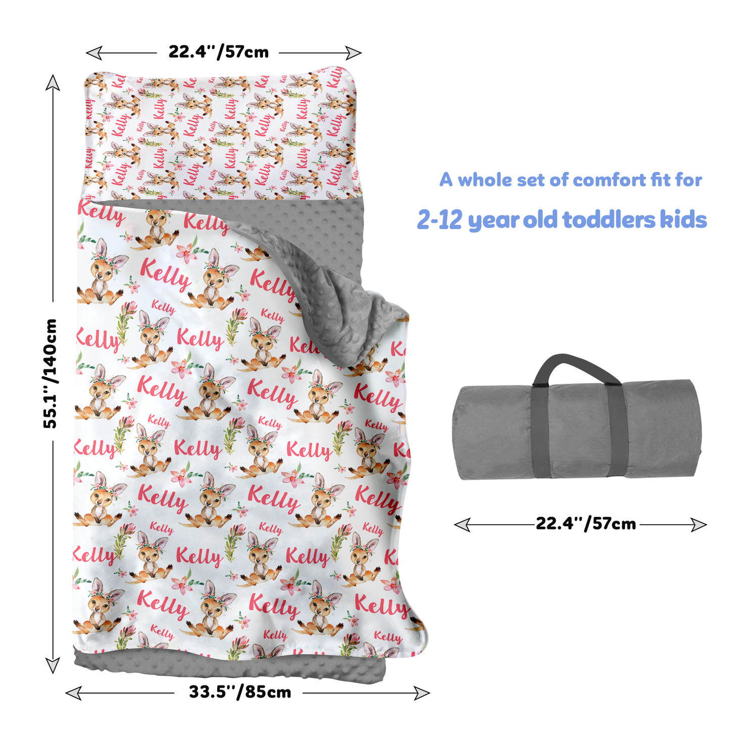 Personalized Nap Mat Kangaroo 02 Edition