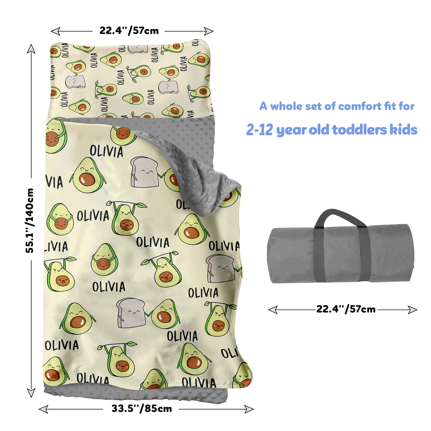 Personalized Nap Mat Avocado Edition
