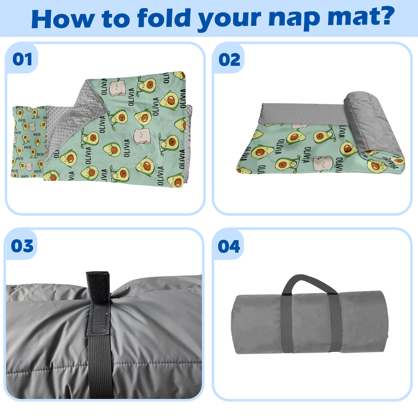 Personalized Nap Mat Avocado 02 Edition