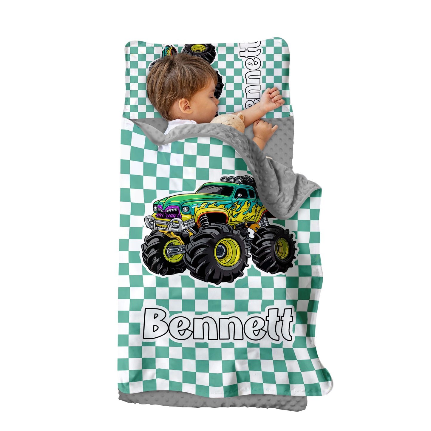 Personalized Nap Mat Monster Truck 02 Edition