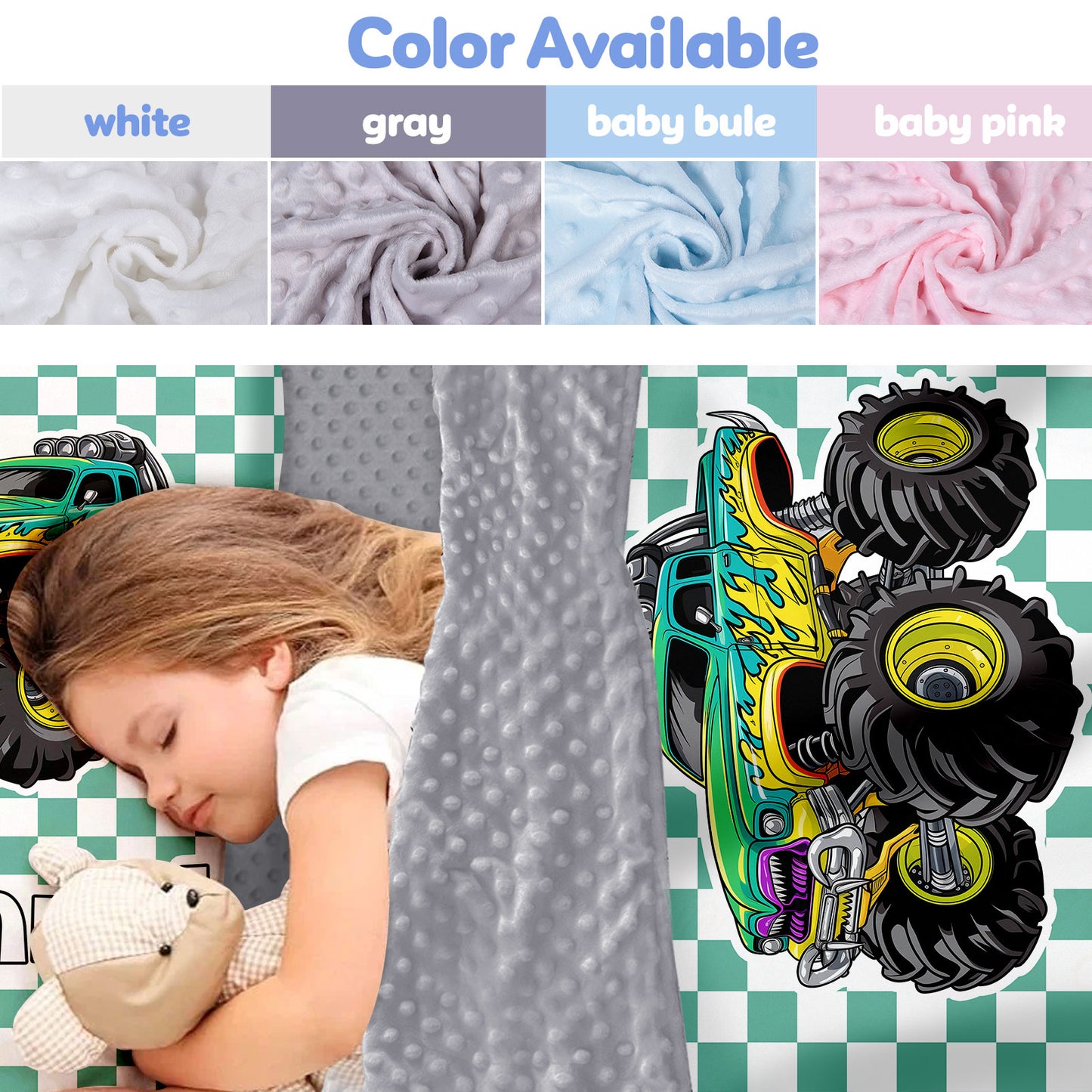 Personalized Nap Mat Monster Truck 02 Edition