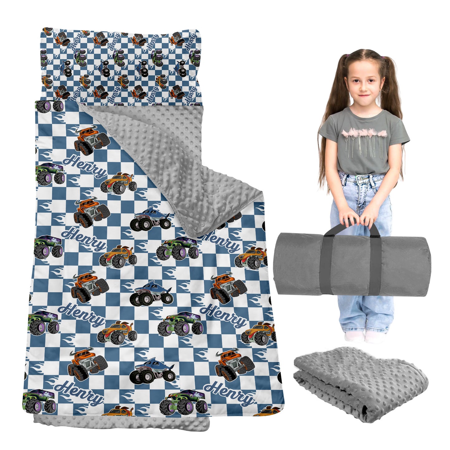 Personalized Nap Mat Monster Truck 03 Edition