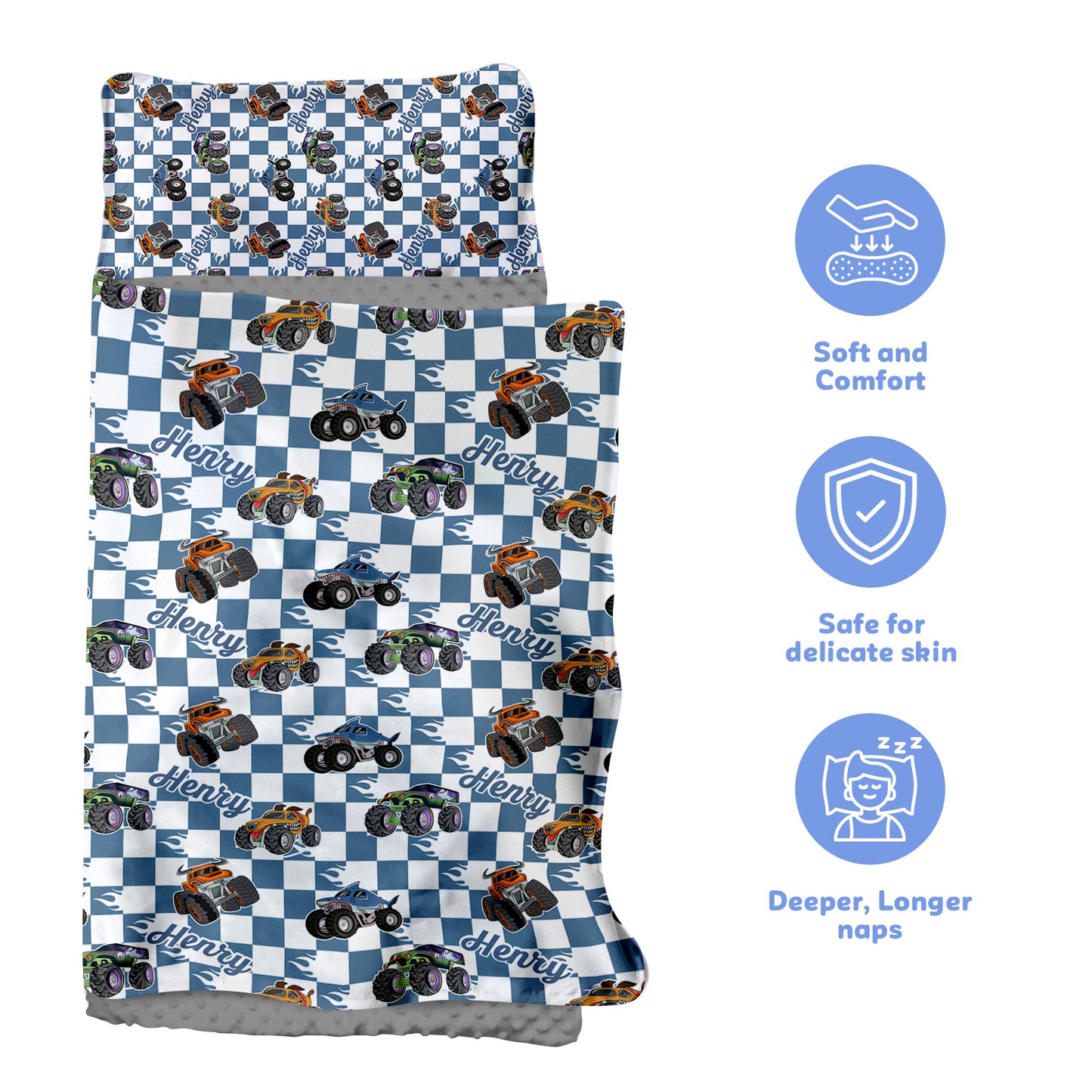 Personalized Nap Mat Monster Truck 03 Edition