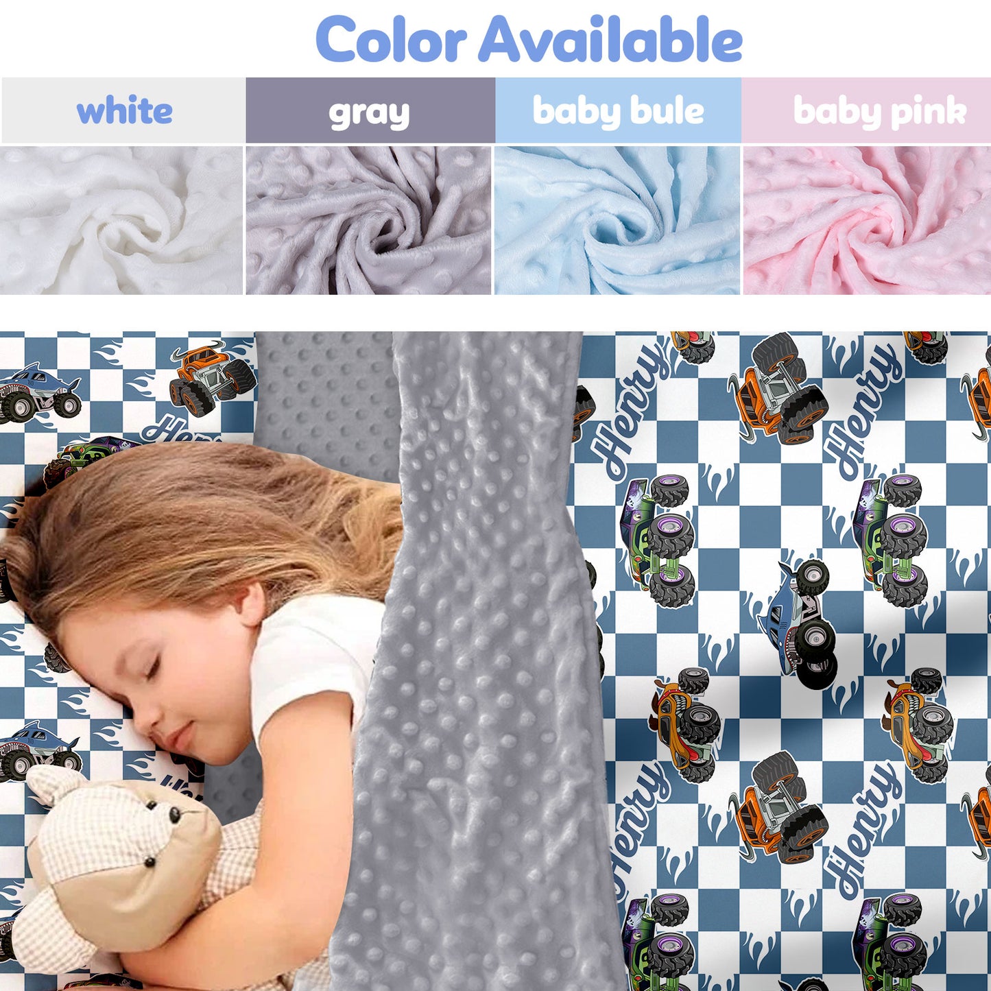 Personalized Nap Mat Monster Truck 03 Edition