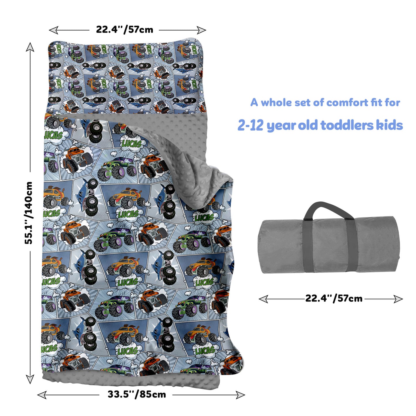 Personalized Nap Mat Monster Truck 04 Edition