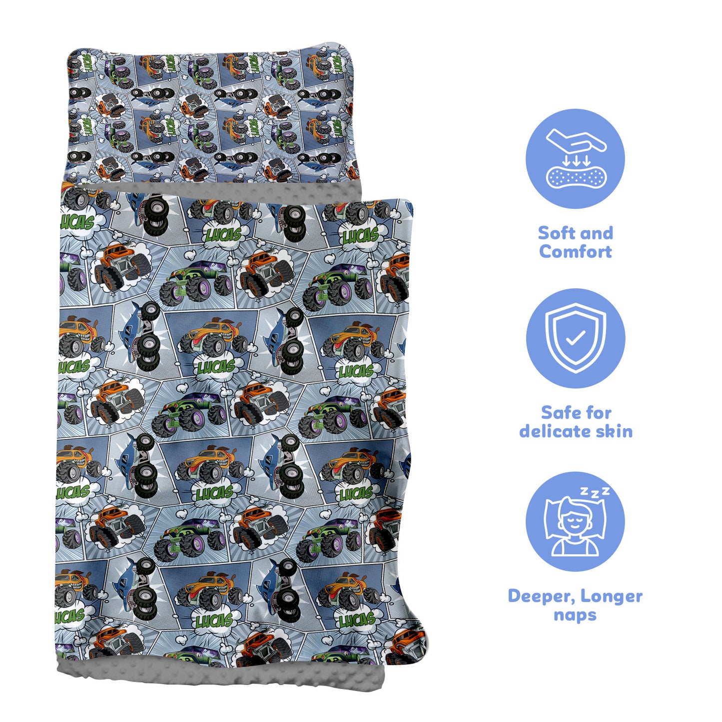 Personalized Nap Mat Monster Truck 04 Edition