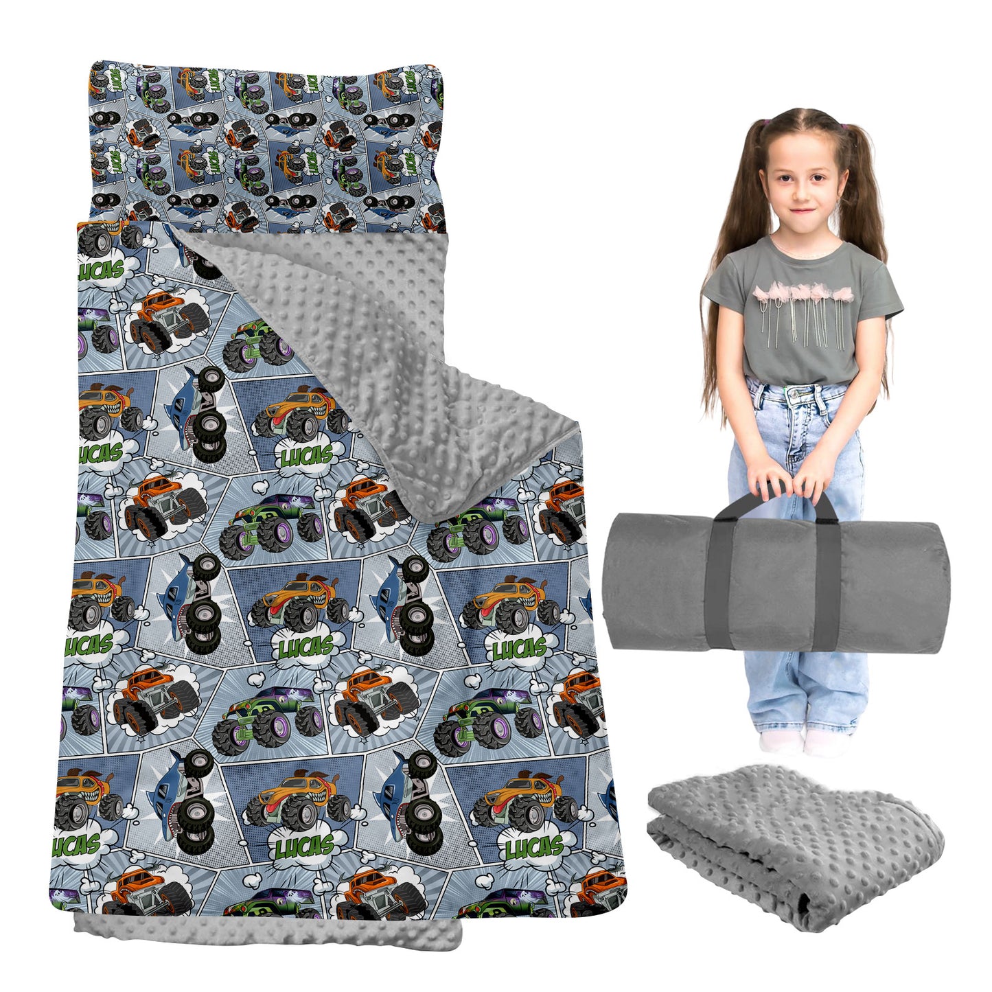 Personalized Nap Mat Monster Truck 04 Edition