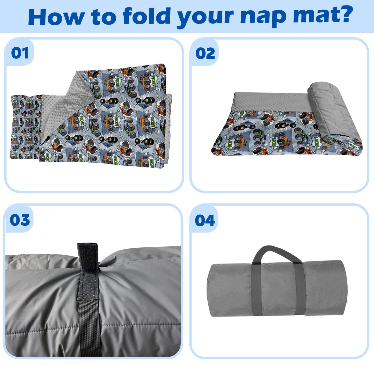 Personalized Nap Mat Monster Truck 04 Edition
