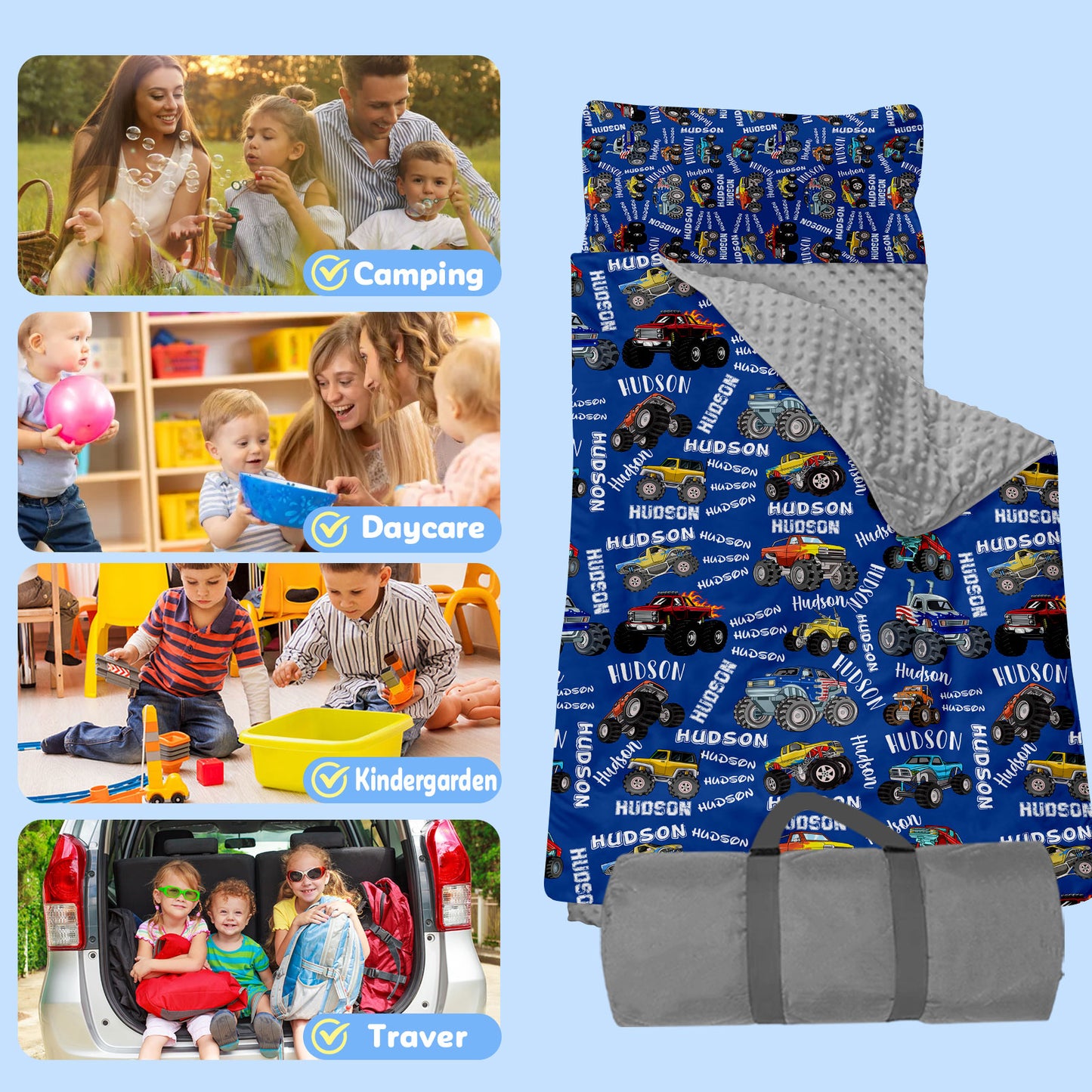 Personalized Nap Mat Monster Truck 05 Edition