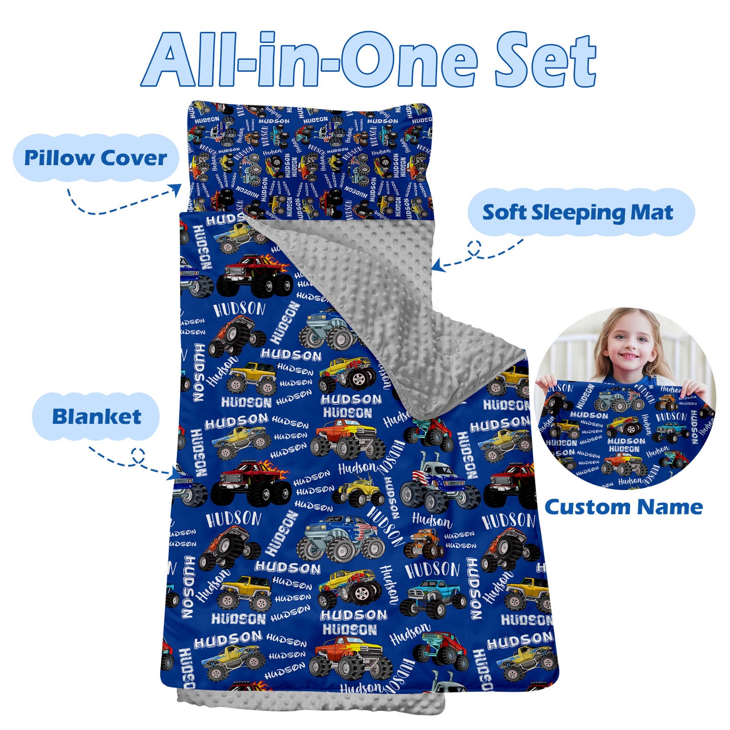 Personalized Nap Mat Monster Truck 05 Edition