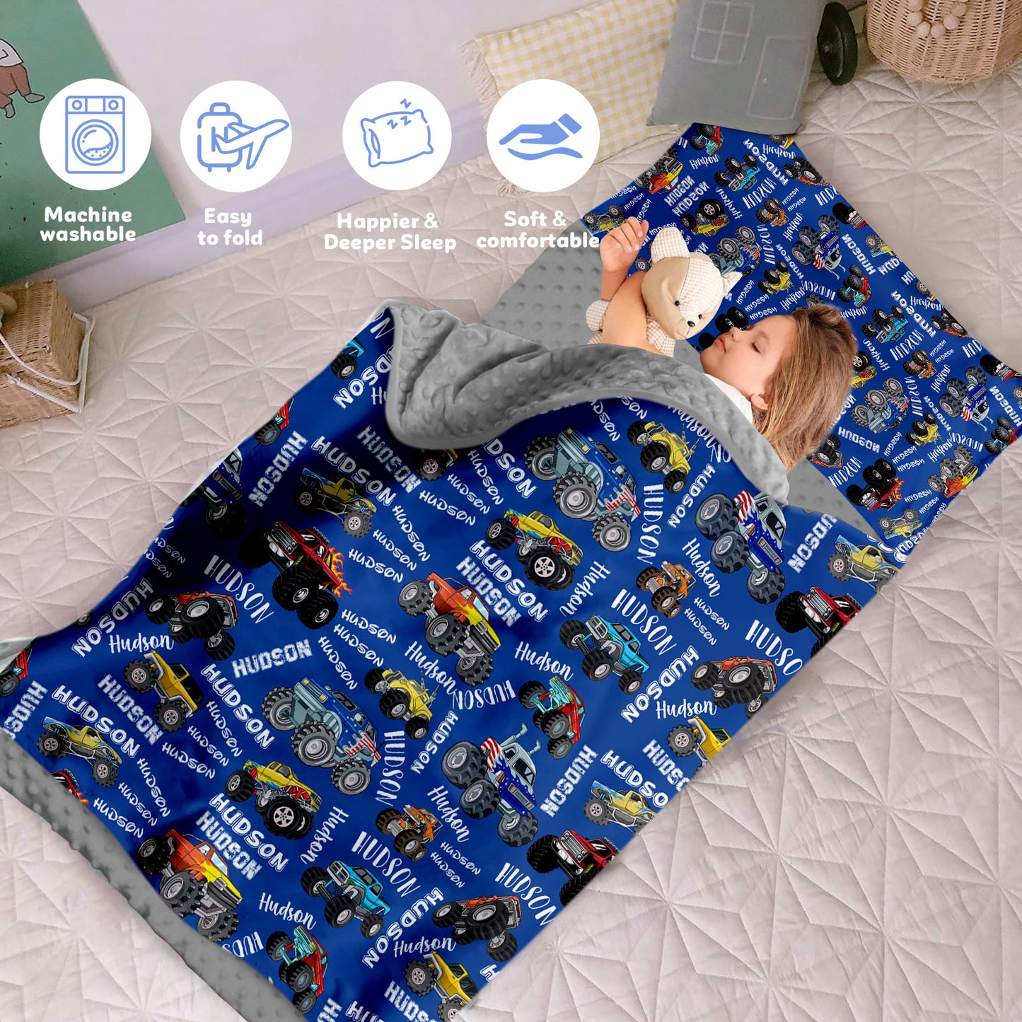 Personalized Nap Mat Monster Truck 05 Edition