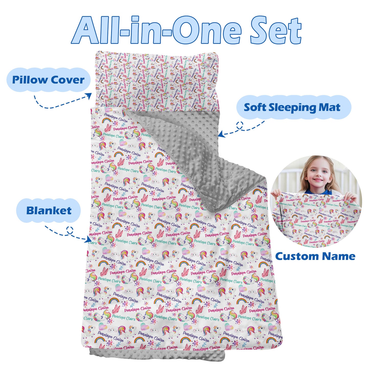 Personalized Nap Mat Unicorn 05 Edition