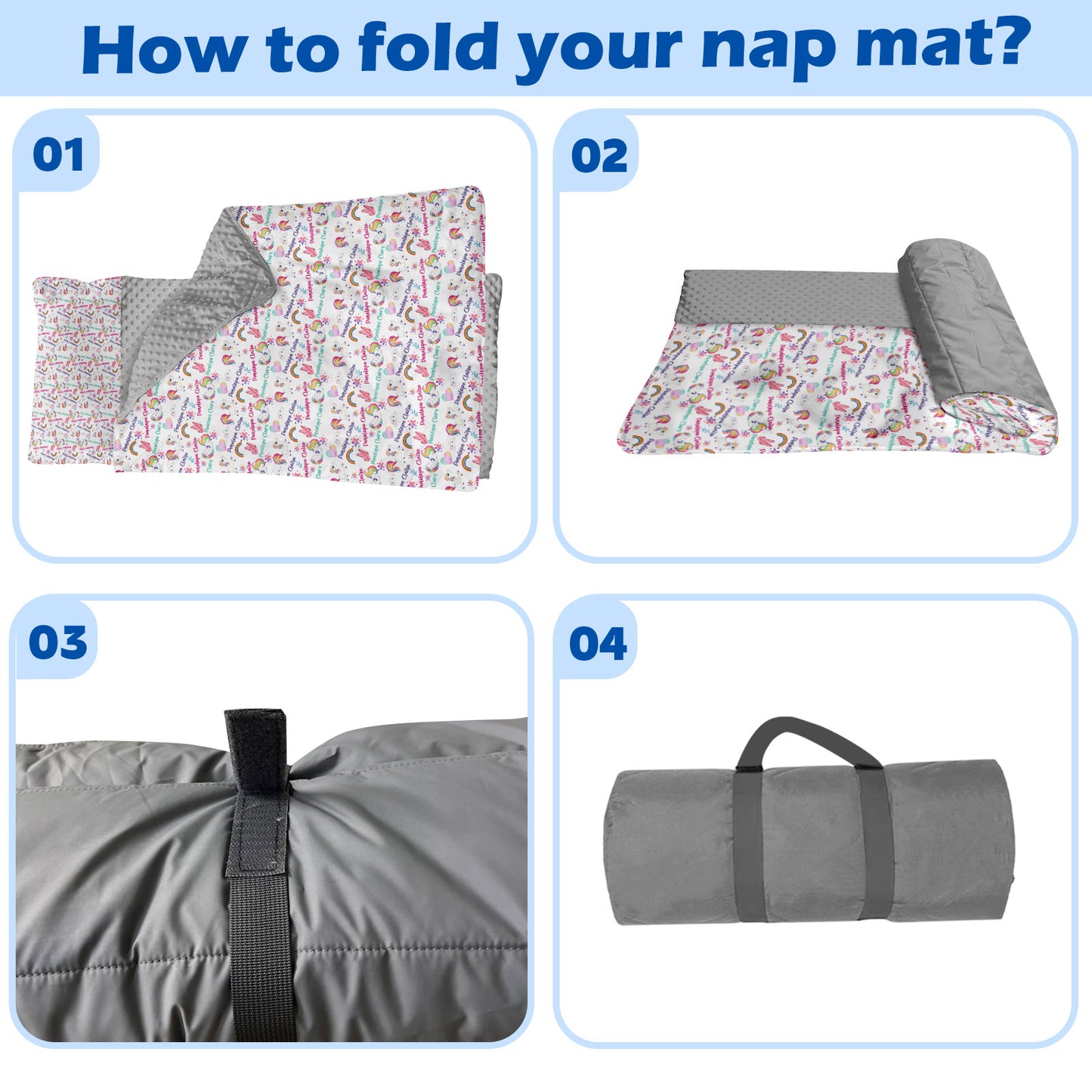 Personalized Nap Mat Unicorn 05 Edition