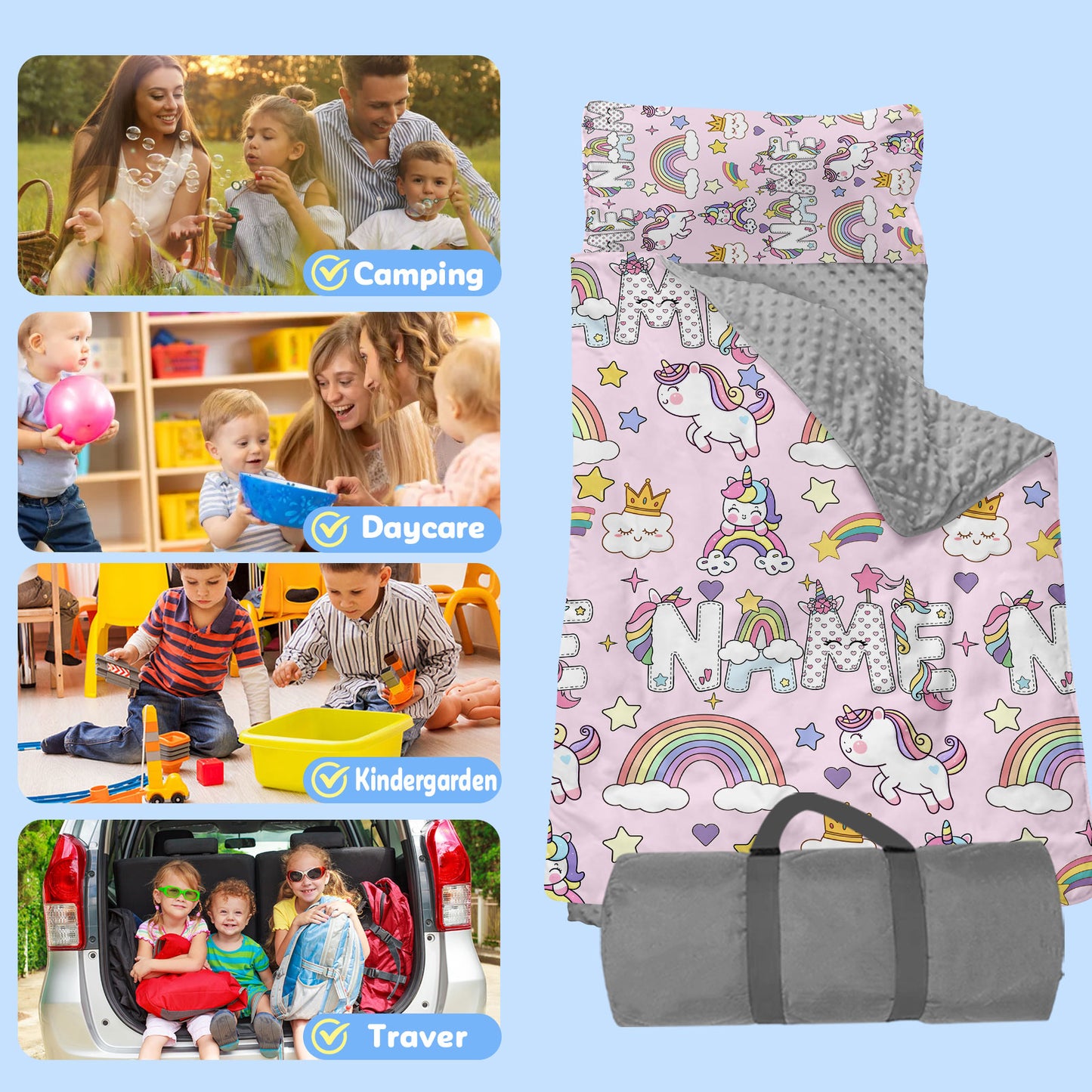 Personalized Nap Mat Unicorn 06 Edition