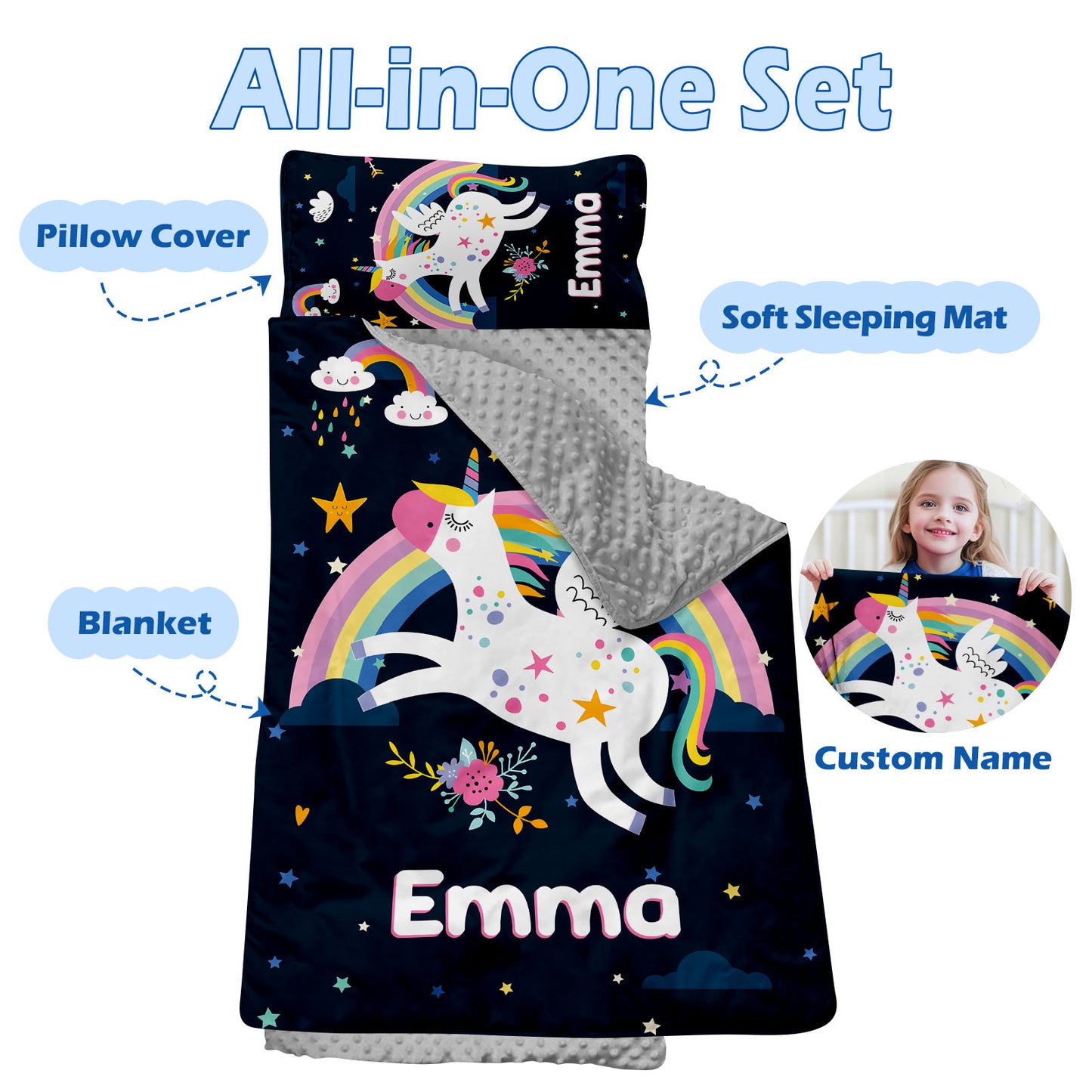 Personalized Nap Mat Unicorn 07 Edition