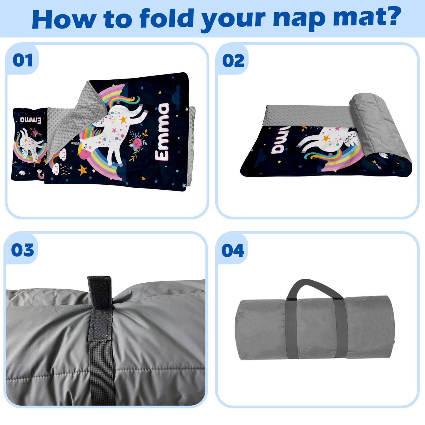 Personalized Nap Mat Unicorn 07 Edition