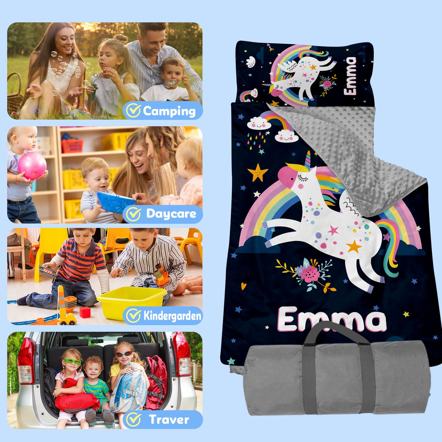 Personalized Nap Mat Unicorn 07 Edition