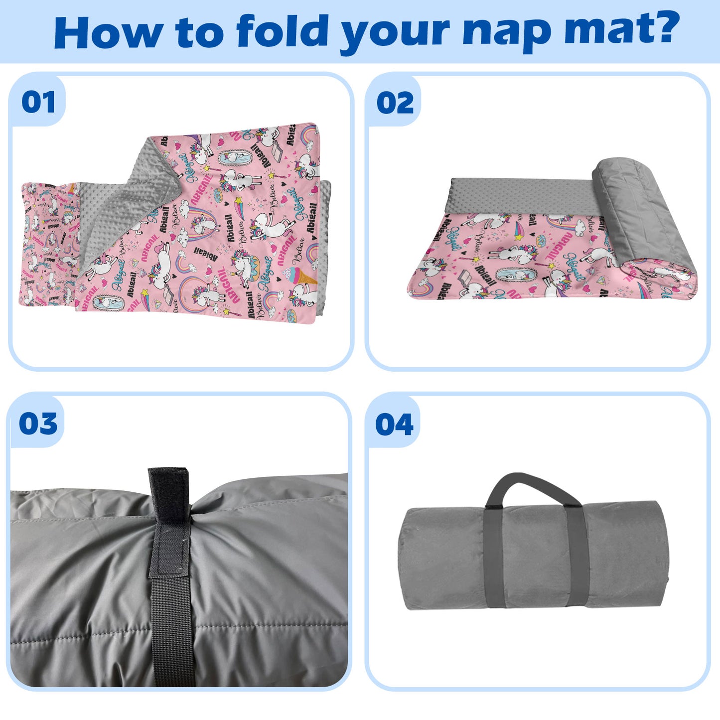 Personalized Nap Mat Unicorn 08 Edition