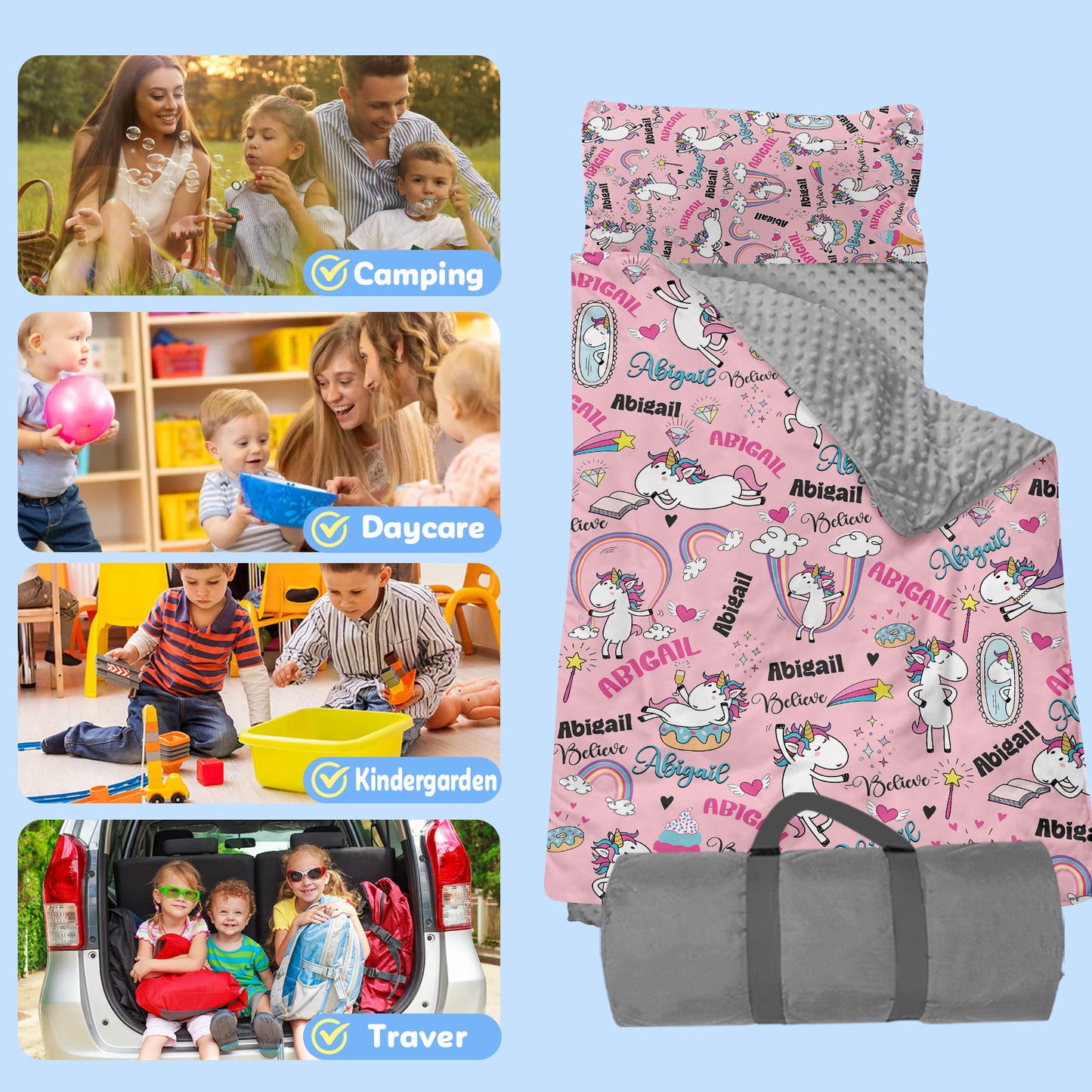 Personalized Nap Mat Unicorn 08 Edition