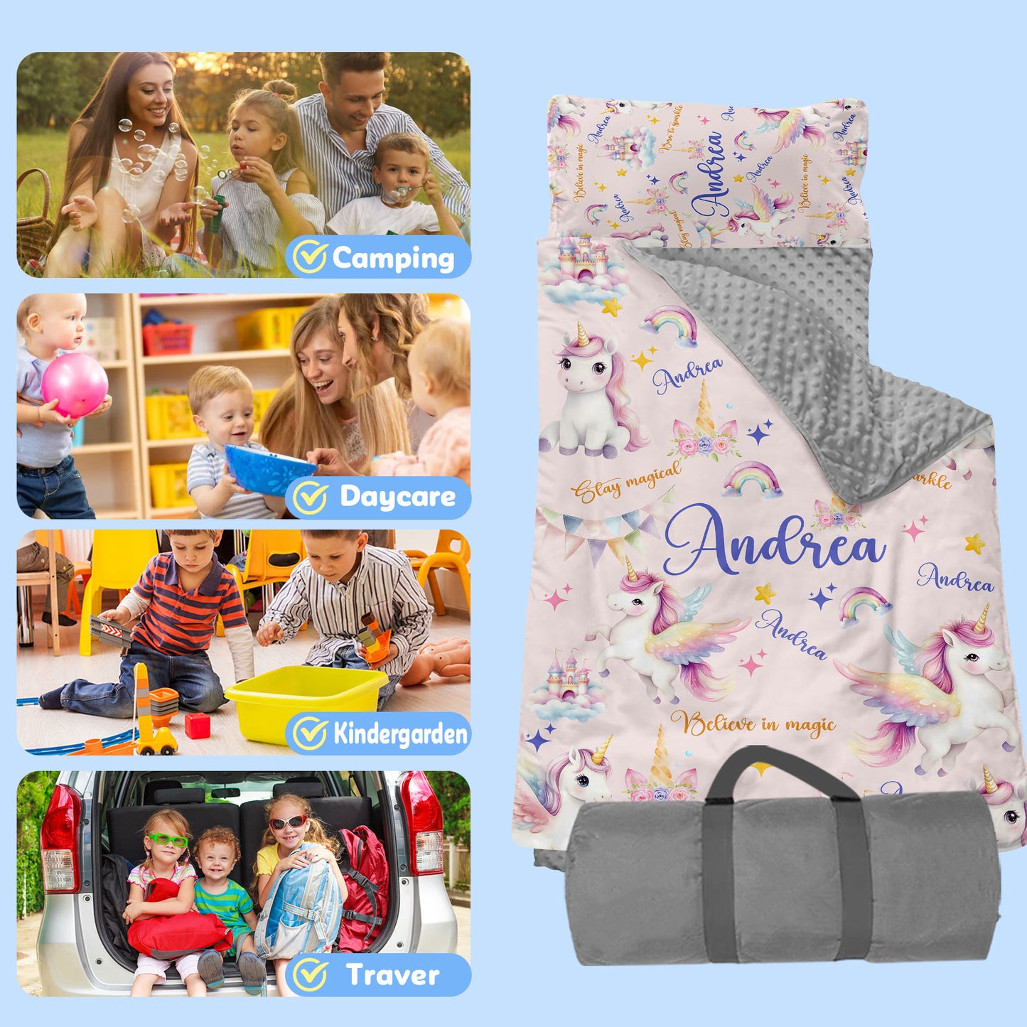 Personalized Nap Mat Unicorn 09 Edition