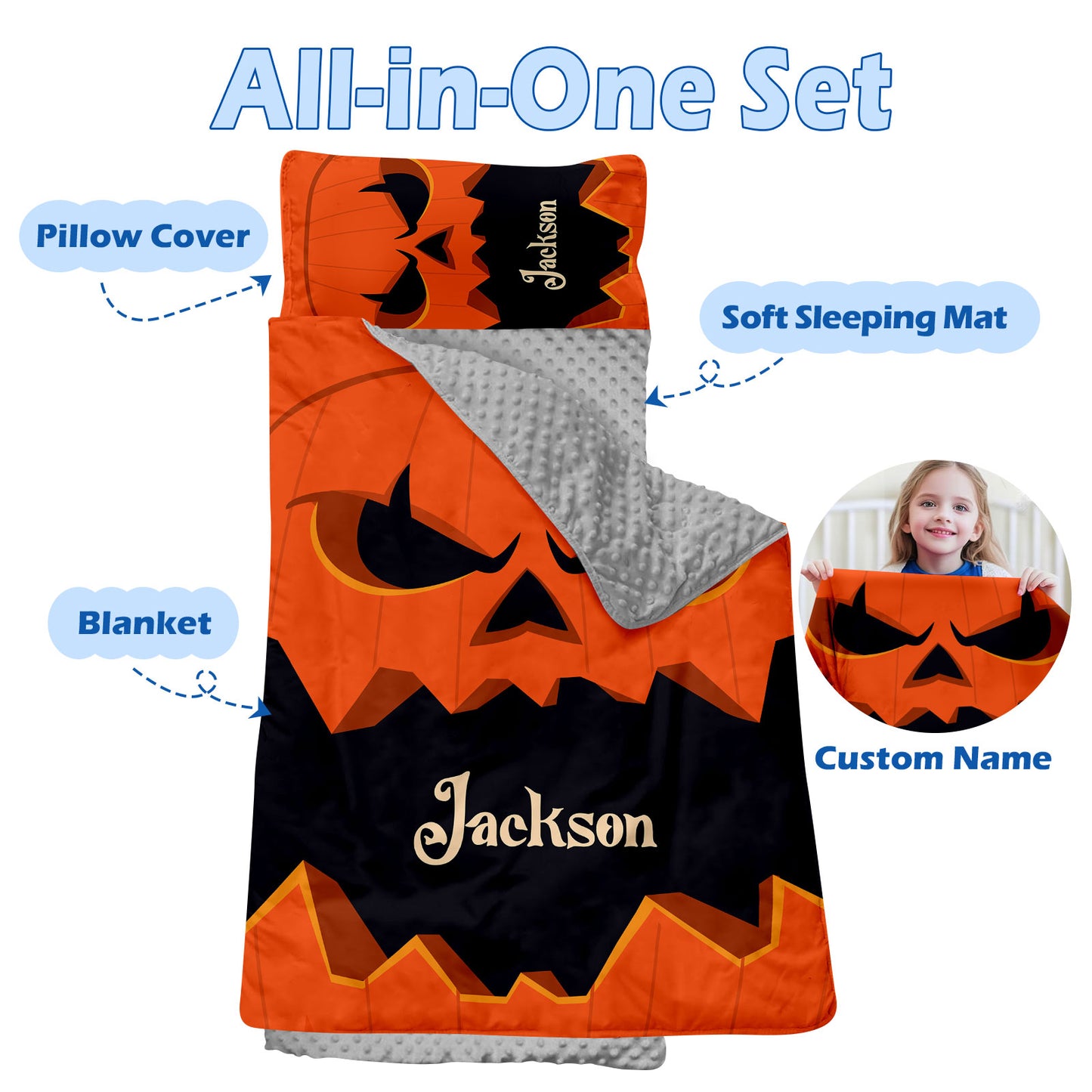 Personalized Nap Mat Halloween Monster Edition