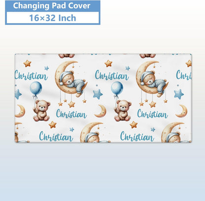 Bear Blue Crib Bedding Set