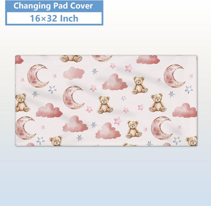 Pink Bear Crib Bedding Set