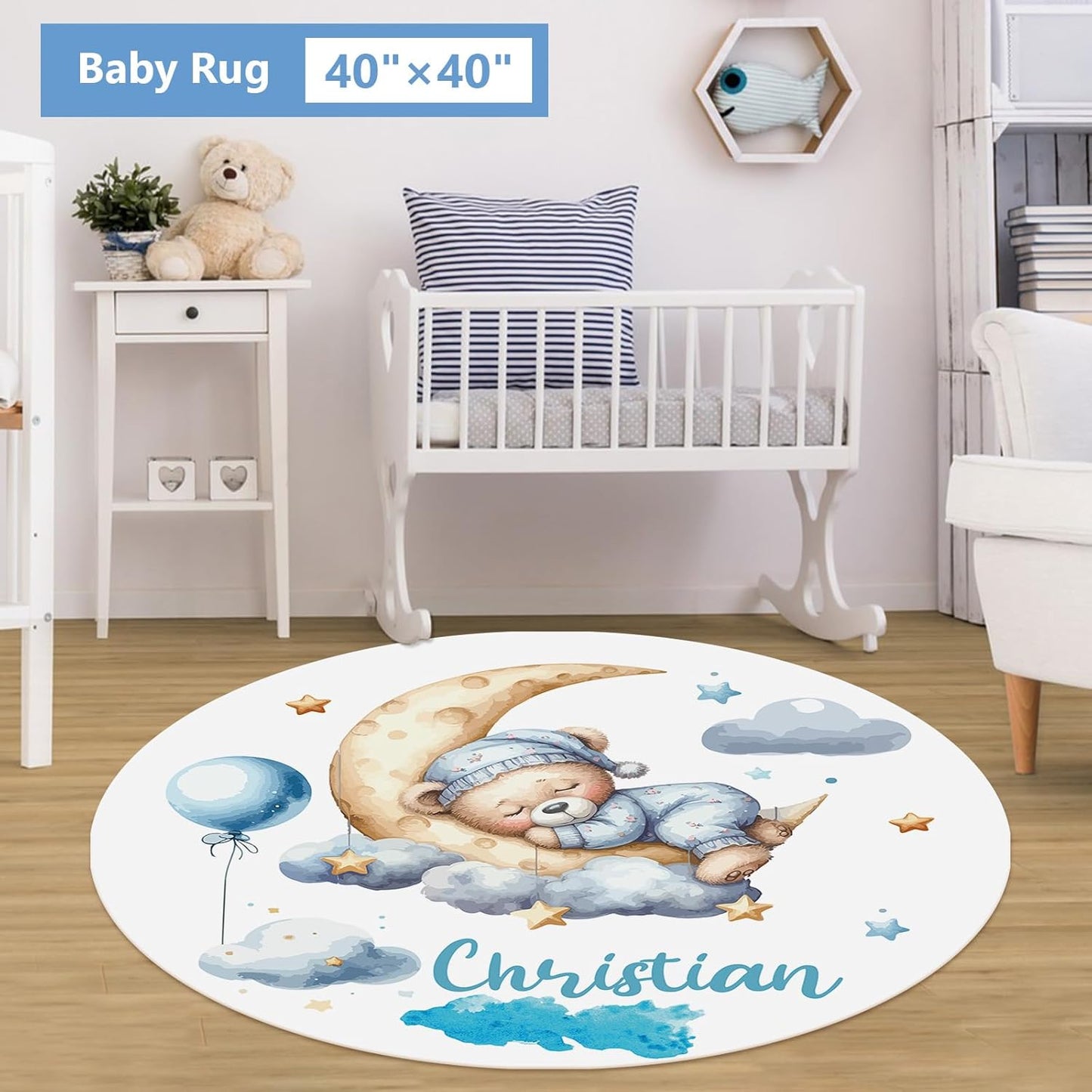 Bear Blue Crib Bedding Set