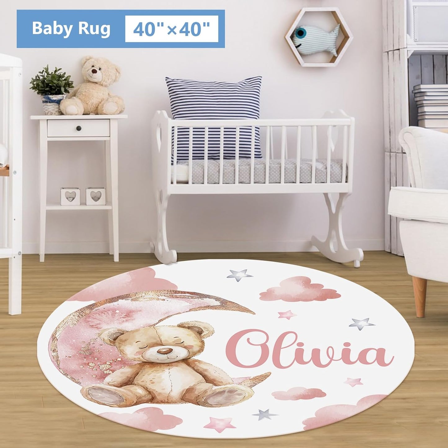 Pink Bear Crib Bedding Set