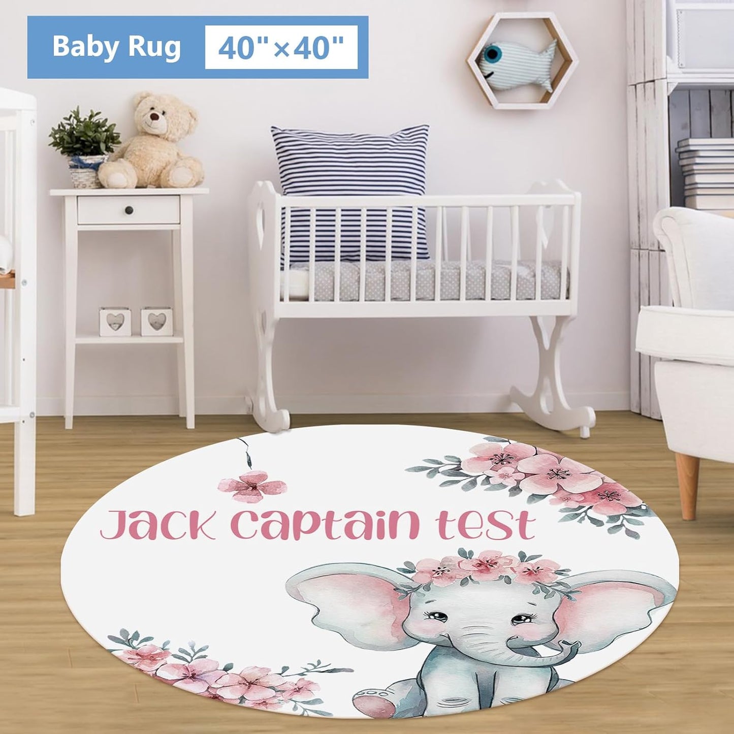 Elephant Floral Crib Bedding Set