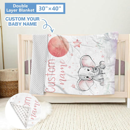 Elephant Pink Crib Bedding Set