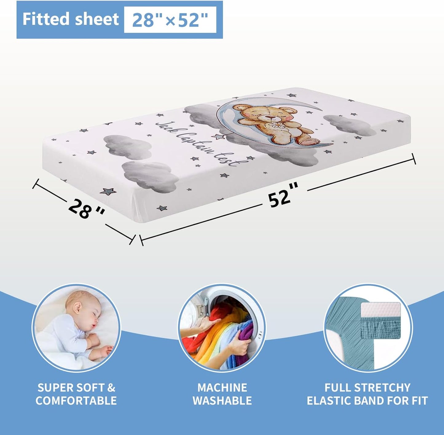 Bear Gray Crib Bedding Set
