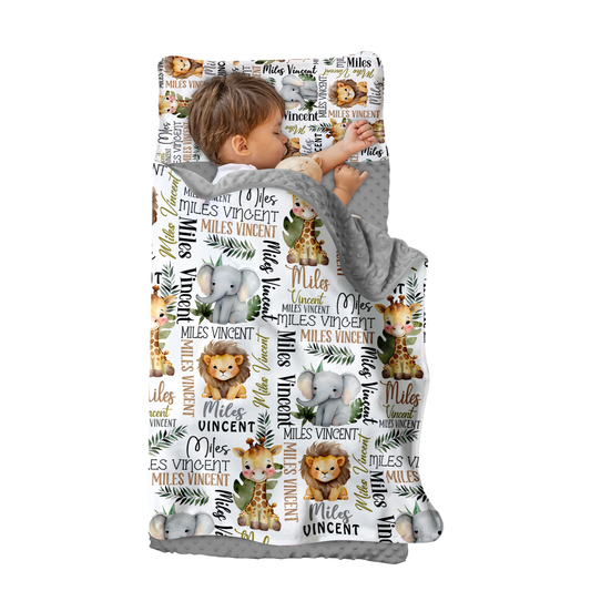 Personalized Nap Mat Woodland Animals 03 Edition