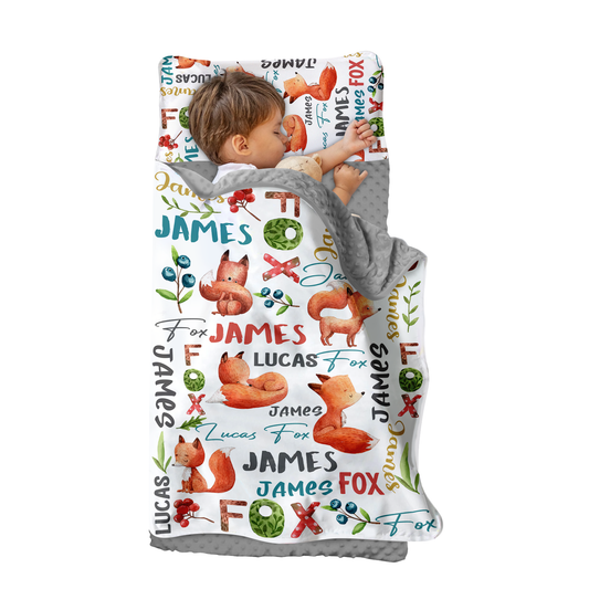 Personalized Nap Mat Woodland Animals 04 Edition