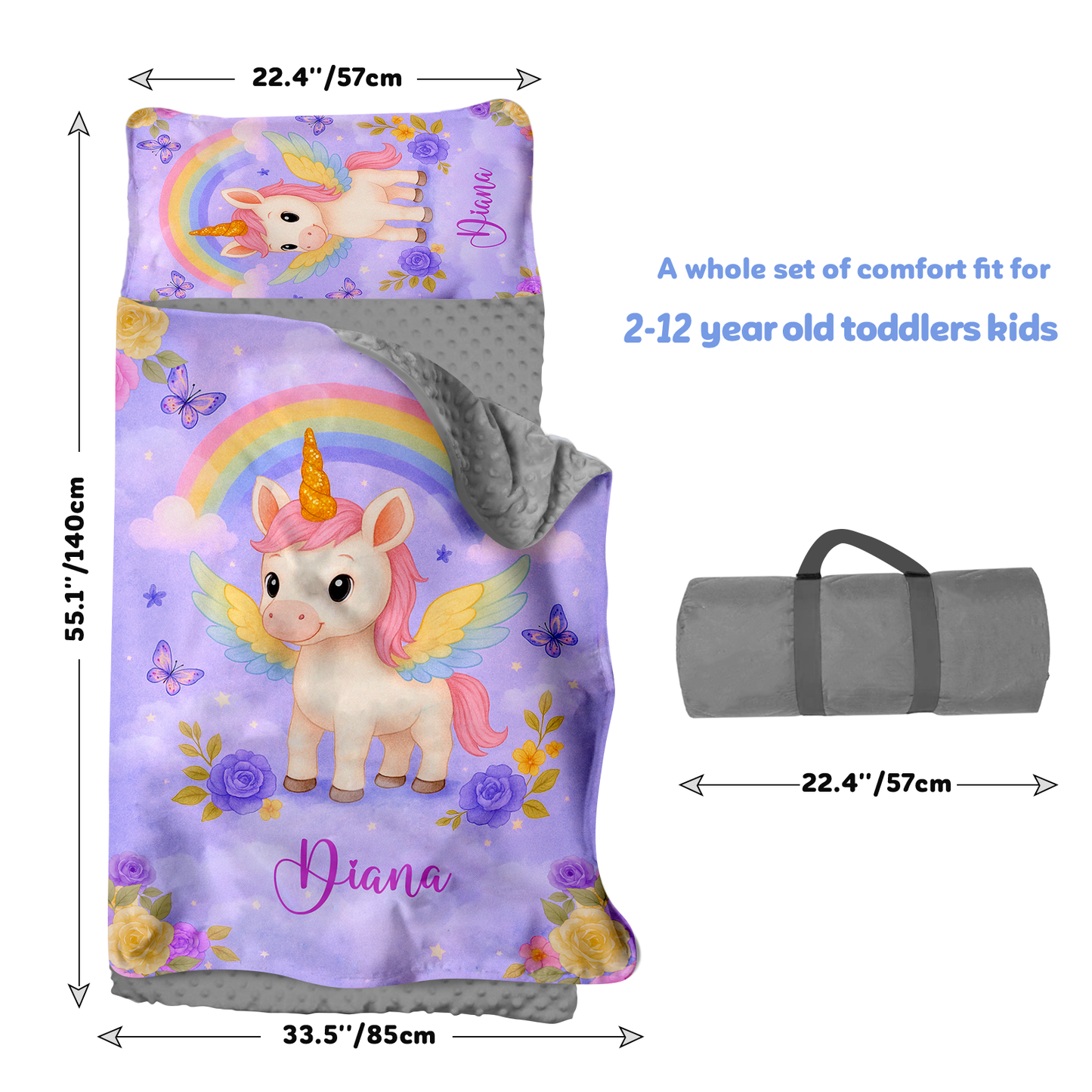 Personalized Nap Mat Unicorn 02 Edition