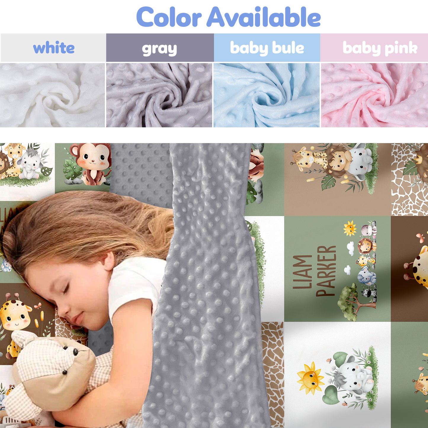 Personalized Nap Mat Zoo Edition