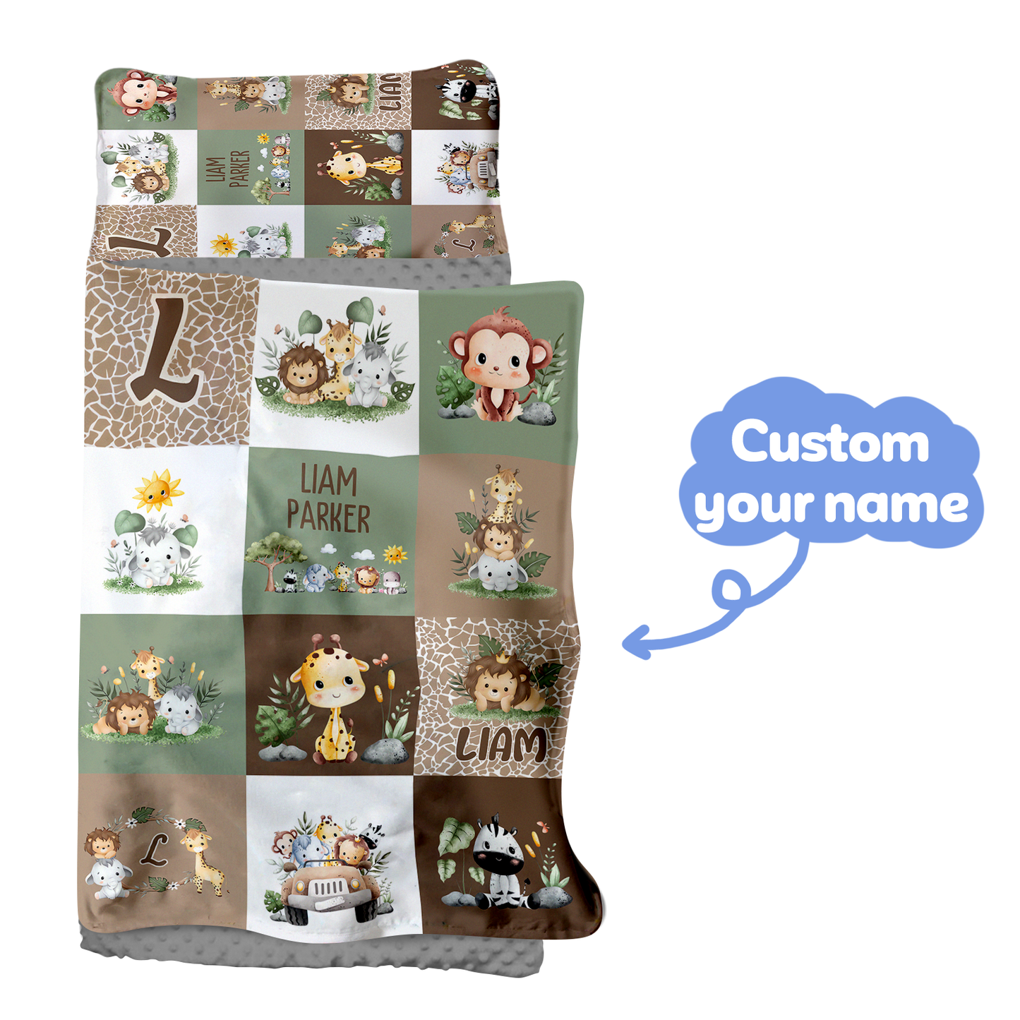 Personalized Nap Mat Zoo Edition