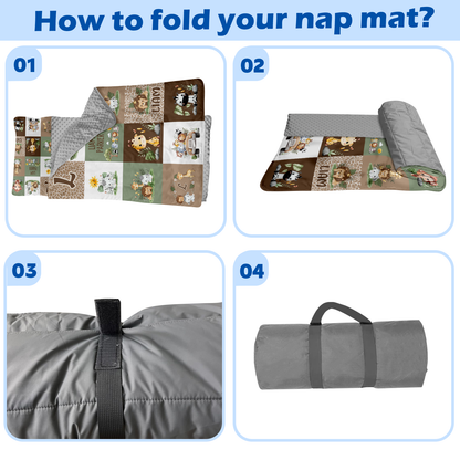 Personalized Nap Mat Zoo Edition