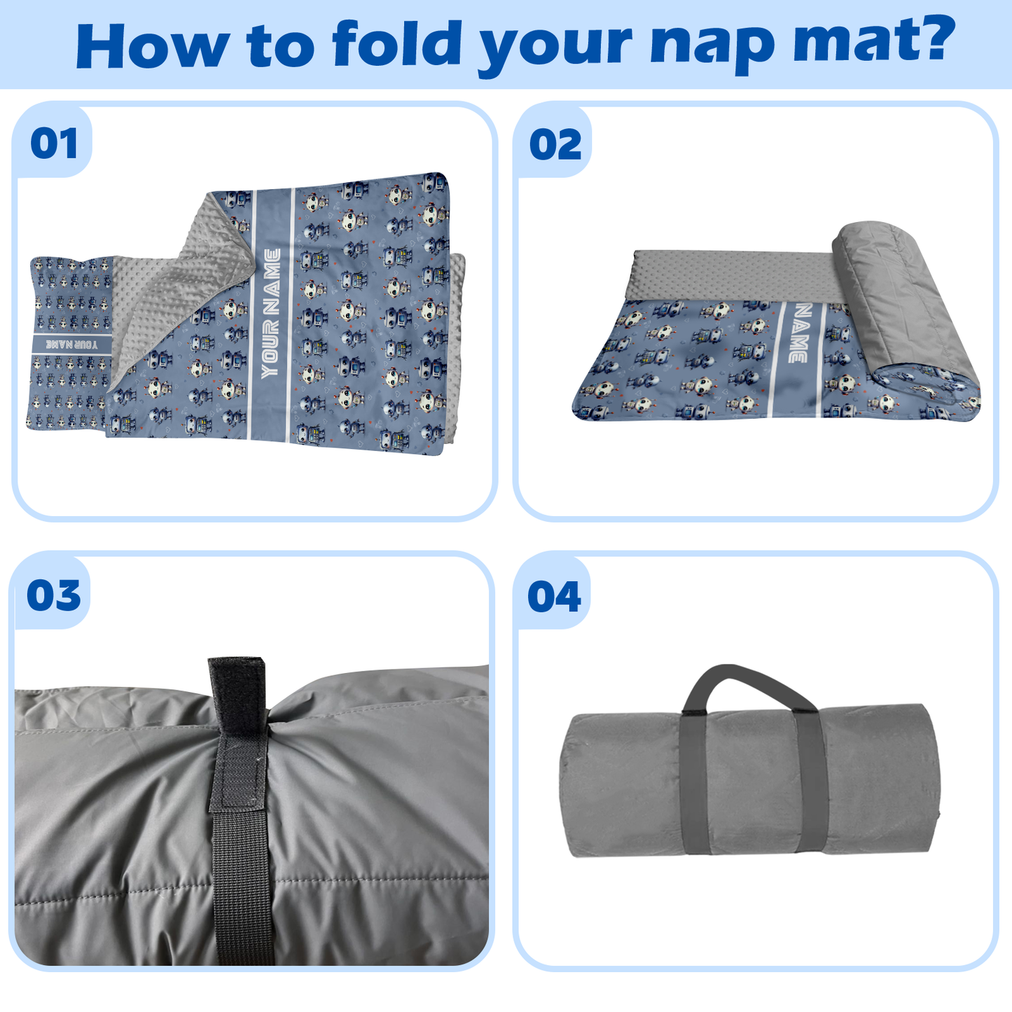 Personalized Nap Mat Robot Edition