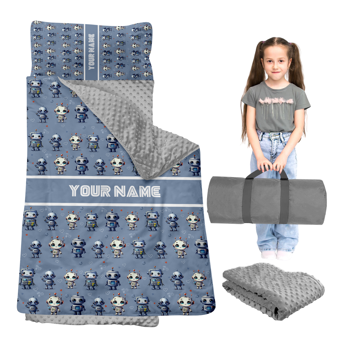 Personalized Nap Mat Robot Edition