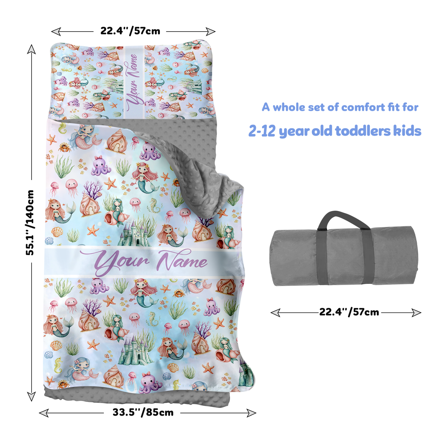 Personalized Nap Mat Mermaid Edition