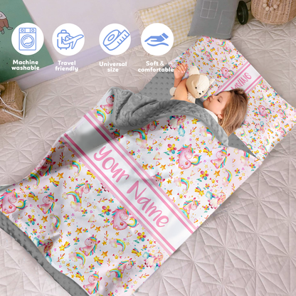 Personalized Nap Mat Unicorn Edition
