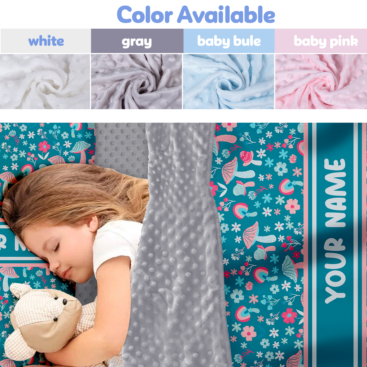 Personalized Nap Mat Mushroom Edition