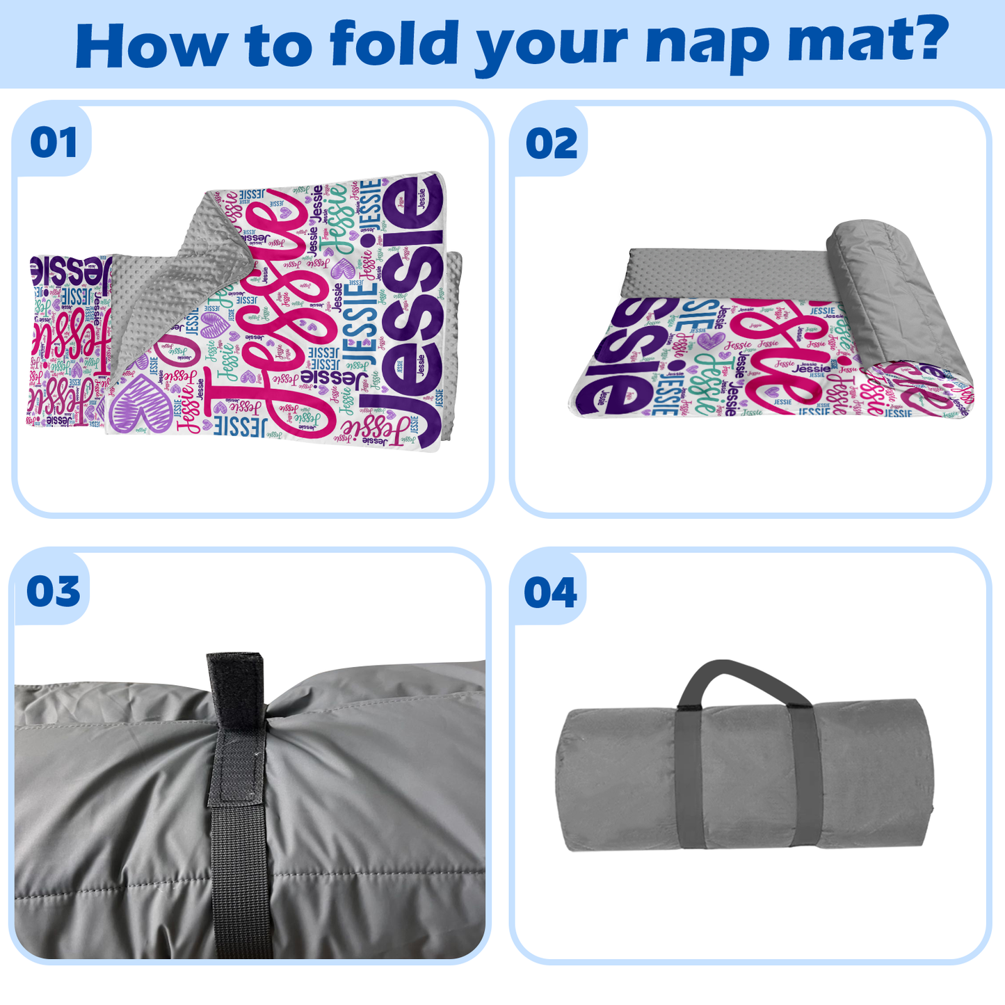 Personalized Nap Mat Monogrammed 02 Edition