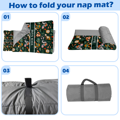 Personalized Nap Mat Woodland Animals 02 Edition