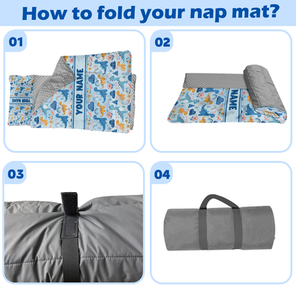 Personalized Nap Mat Dinosaur 09 Edition