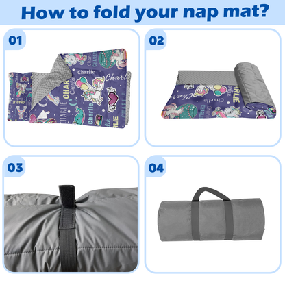 Personalized Nap Mat Unicorn 04 Edition